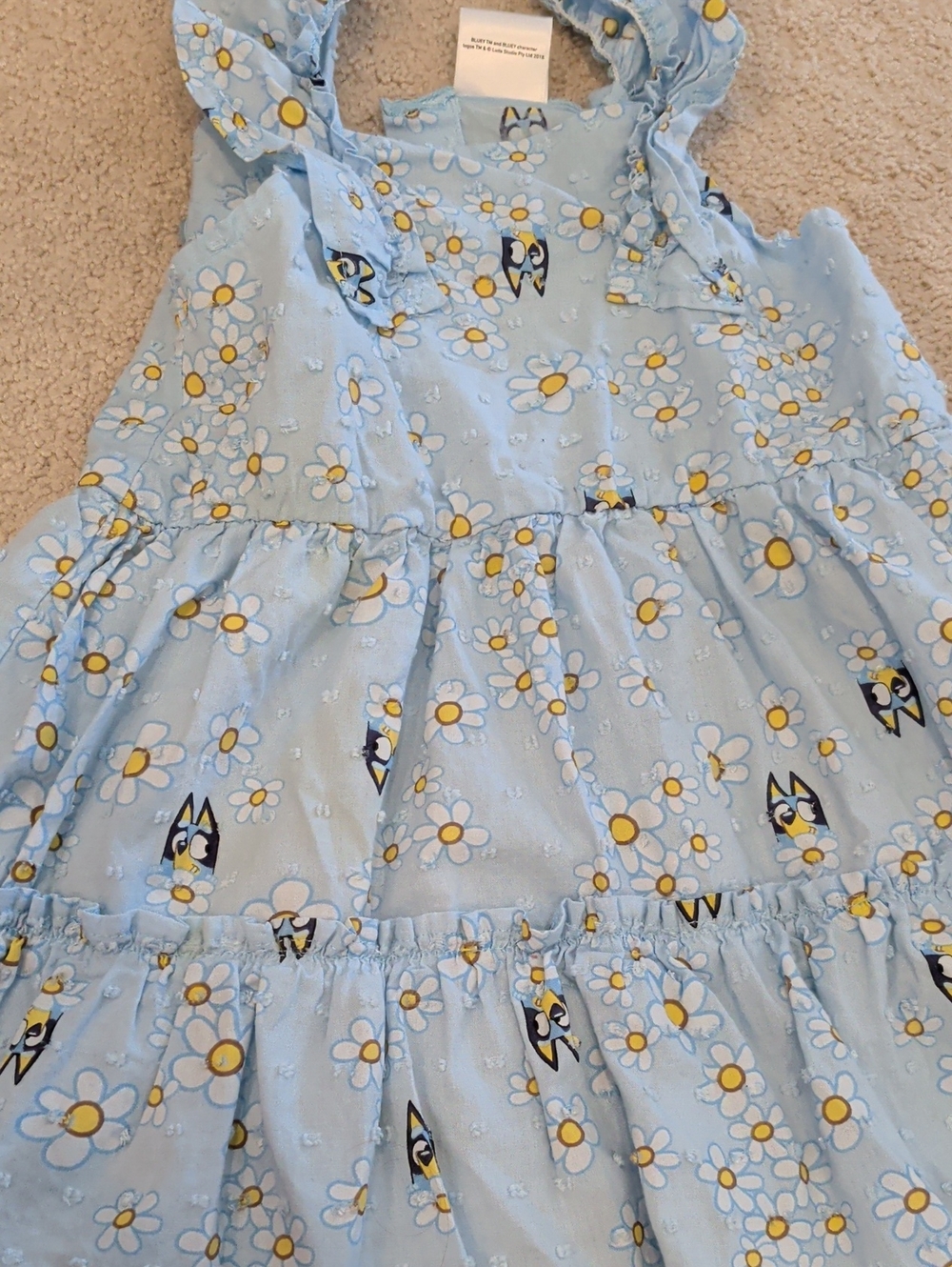 3T Blue Daisy Tiered Bluey Girls' Dress